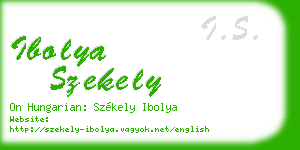 ibolya szekely business card